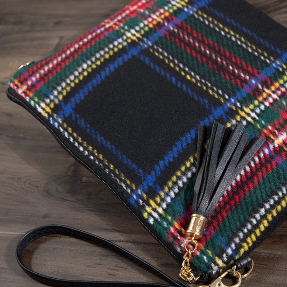 Casual Plaid Print Zipper Crossbody Bag - Picture 5 of 8